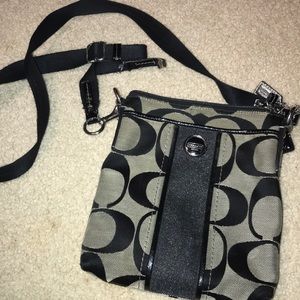 COACH black/grey crossbody purse